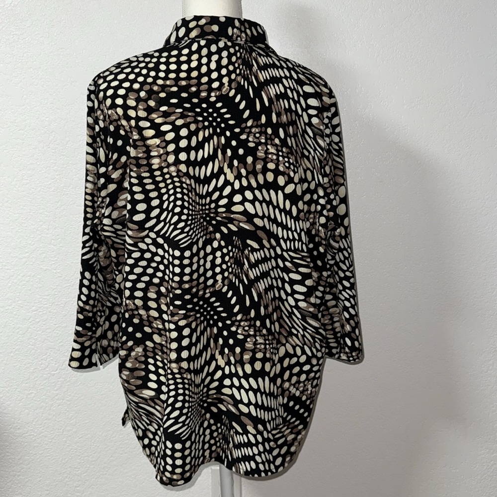 AlLLISON DALEY Black and Cream Button Down Shirt - Picture 3 of 8